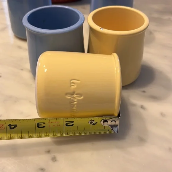 Set of (5) LA Fermièrepottery jar
